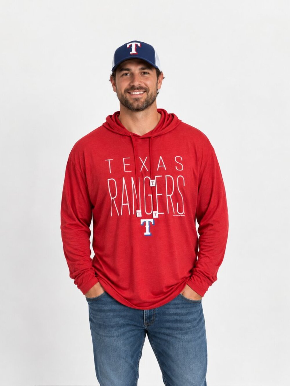 Texas Rangers MLB Men’s XXL Lightweight Hoodie Red NWT